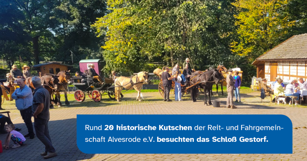 Reit- und Fahrgemeinschaft Alvesrode e.V. zu besuch im Schloß Gestorf