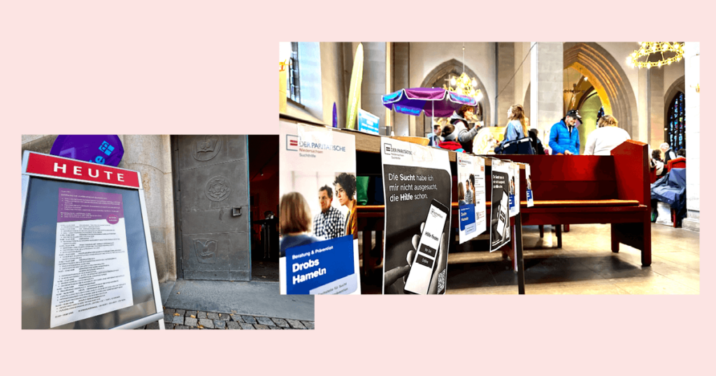 Infostand der Drobs Hameln in der Marktkirche St. Nicolai