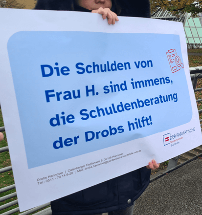 Plakataktion für Suchtberatung