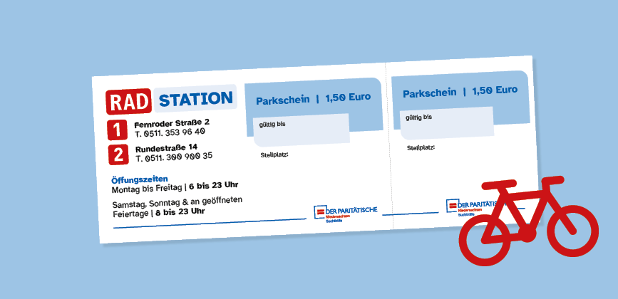 Tageskarte der Radstation 2 Hannover