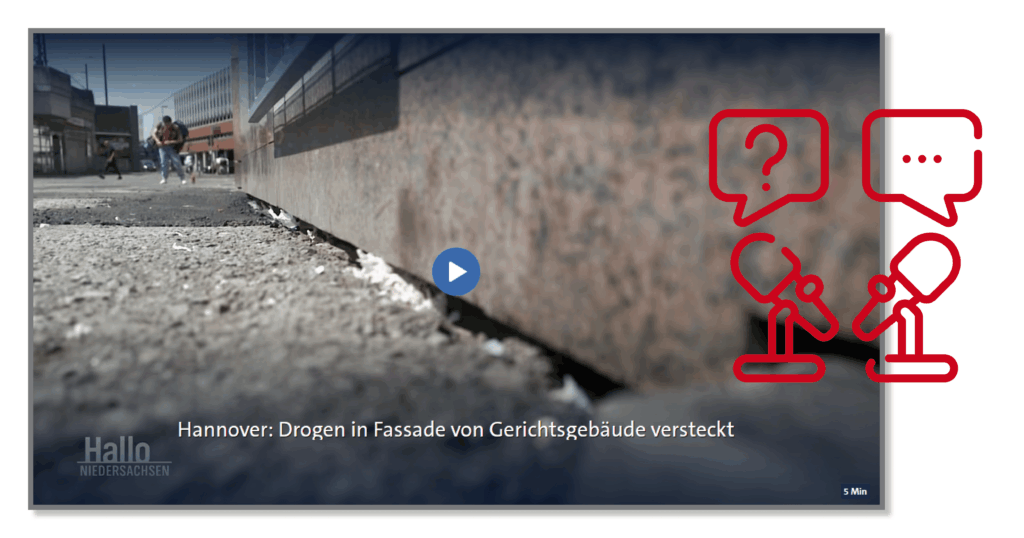 Screenshot vom Im Gespräch mit dem NDR: Fachliche Einschätzung zur Situation an den bahnhofsnahen Plätzen in Hannover