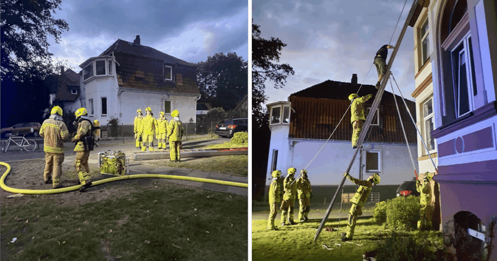 Feuerwehrübung in der Wohngruppe Nordhafen