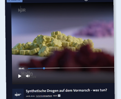 Im Gespräch mit dem NDR: Fachliche Einschätzung zur Verbreitung synthetischer Drogen