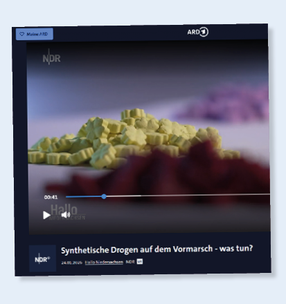 Im Gespräch mit dem NDR: Fachliche Einschätzung zur Verbreitung synthetischer Drogen