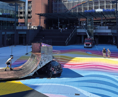Kunstprojekt auf dem Raschplatz in Hannover