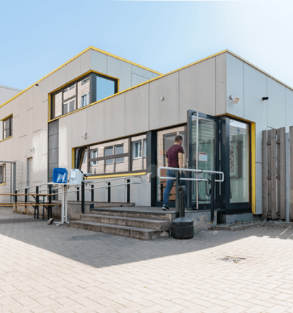 Außenansicht Gebäude Stellwerk Hannover